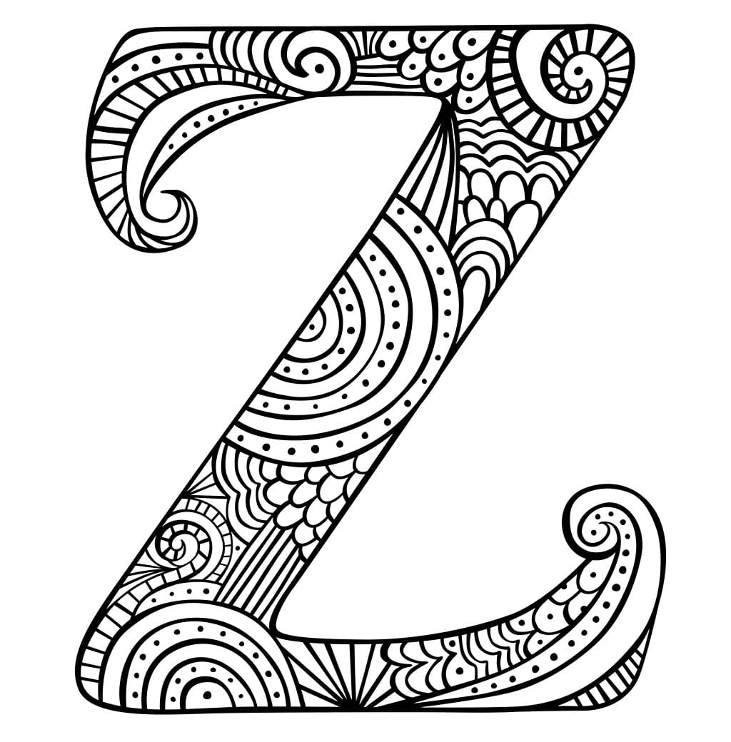 Huruf Z adalah zentangle