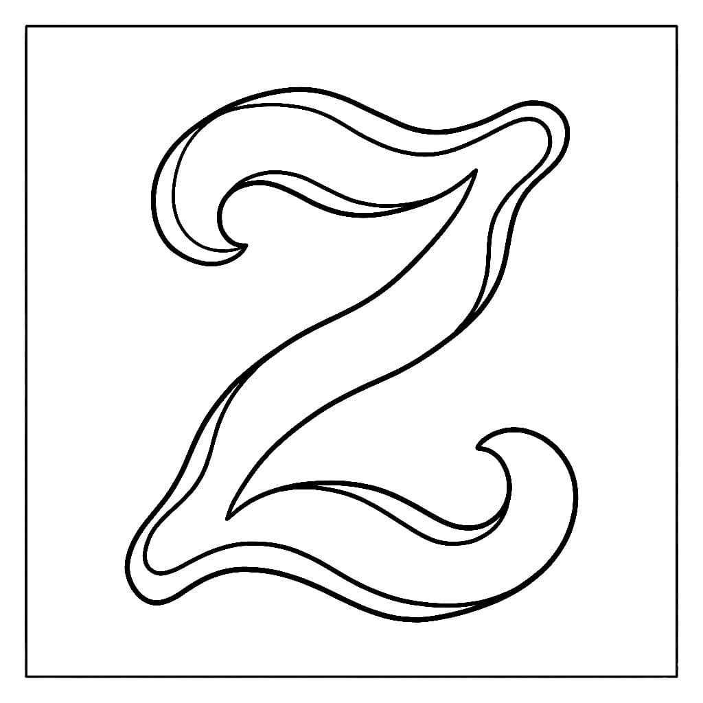 Huruf Z bergelombang