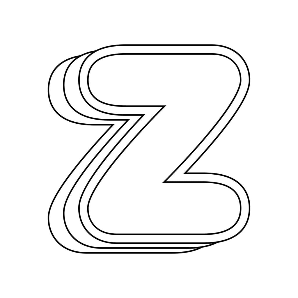 Huruf Z berlapis-lapis