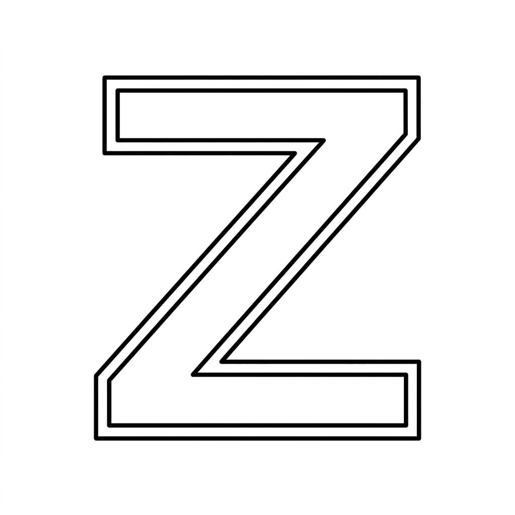 Huruf Z dengan tepi ganda