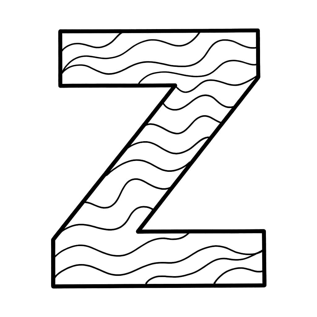 Huruf Z gelombang lembut