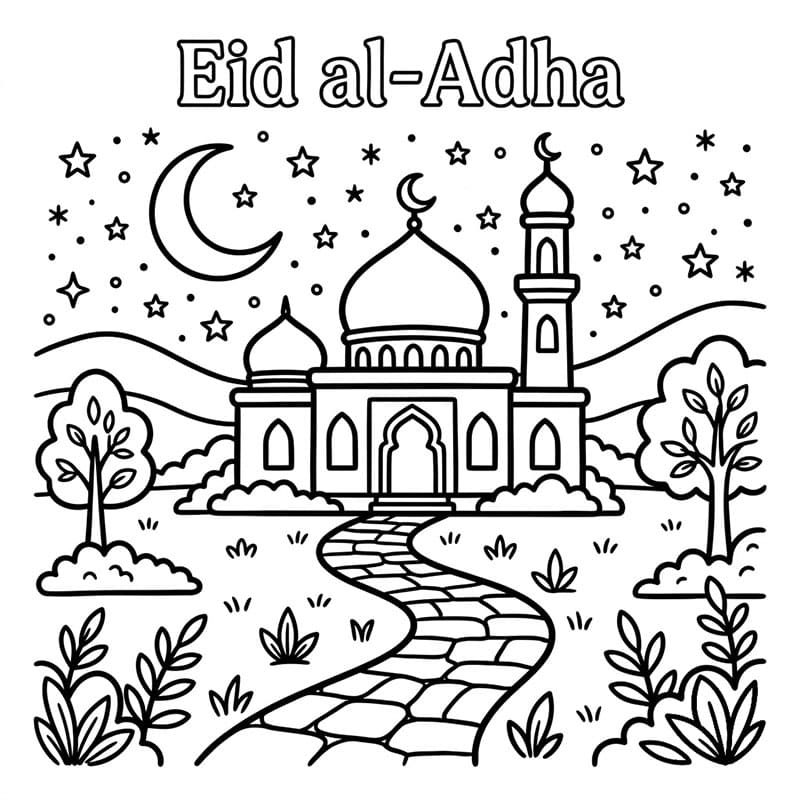 Jalan ke Masjid Idul Adha