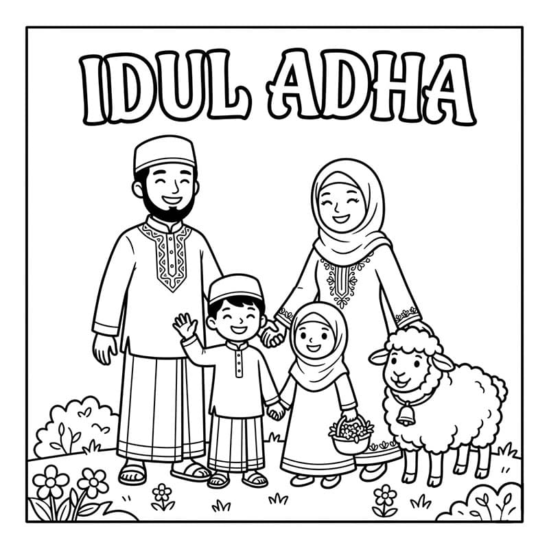Keluarga dan Domba Idul Adha