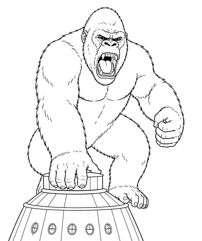 King Kong di atap gedung