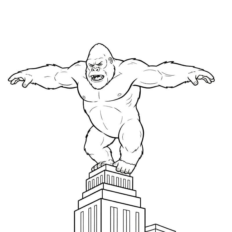 King Kong menjaga keseimbangannya