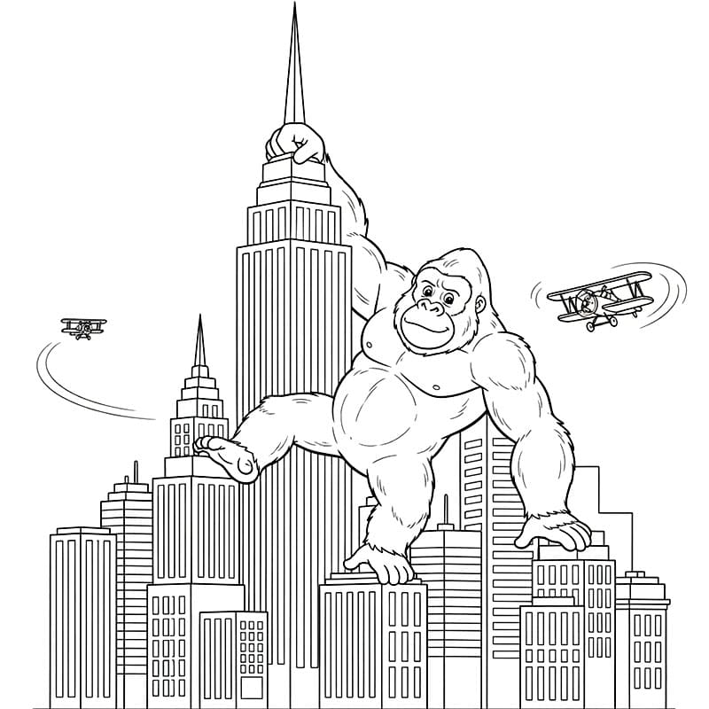 King Kong sedang bermain-main