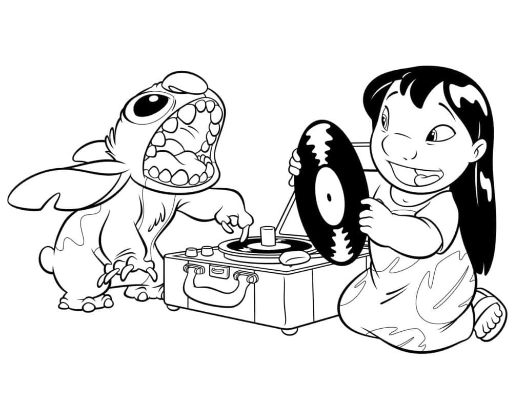 Lilo dan Stitch yang Dapat Dicetak
