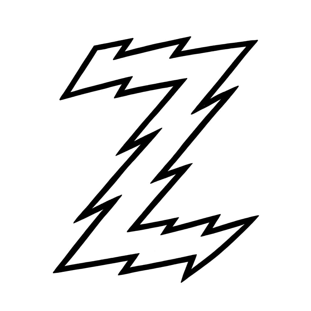 Petir dengan huruf Z