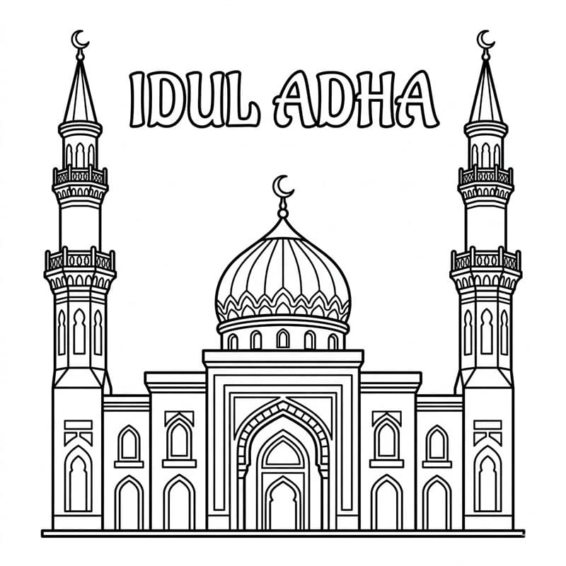 Tampak Depan Masjid Idul Adha