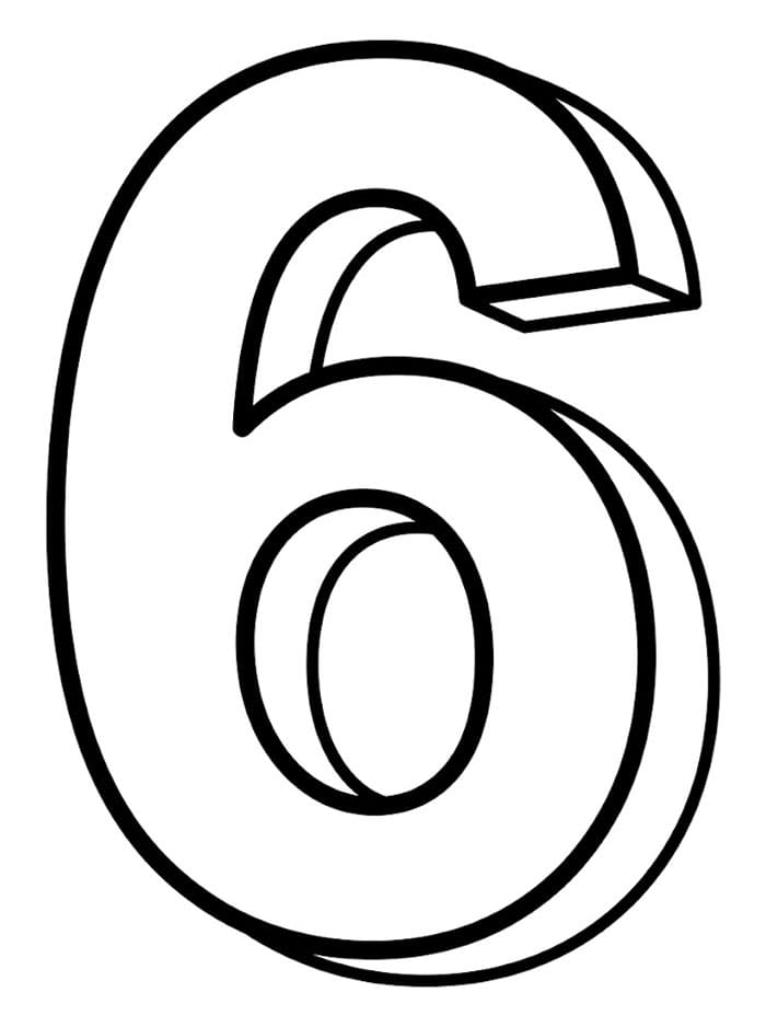 3D Angka 6