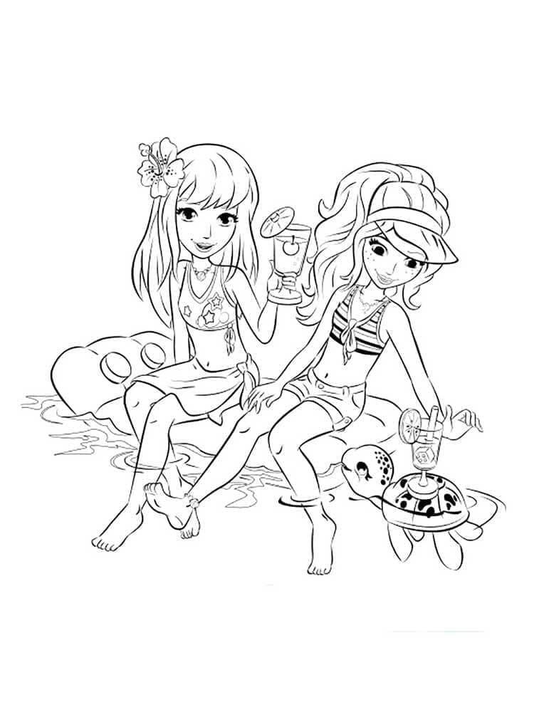 Anak Perempuan Lego Friends di Pantai
