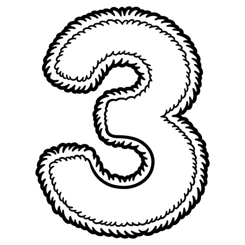 Angka 3 berbulu