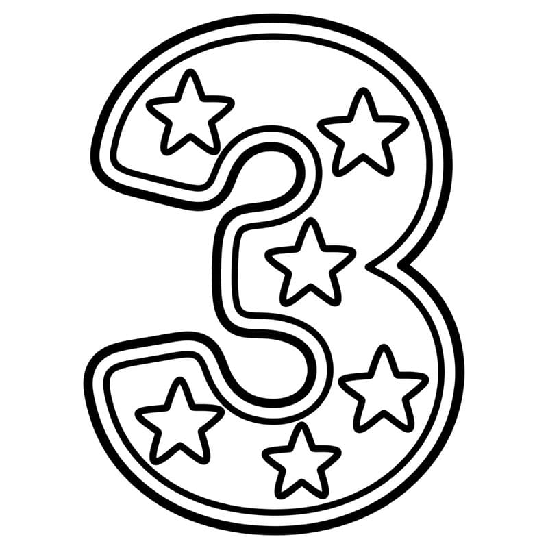 Angka 3 bintang besar