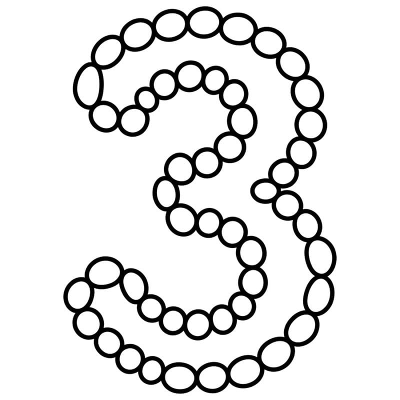 Angka 3 manik-manik