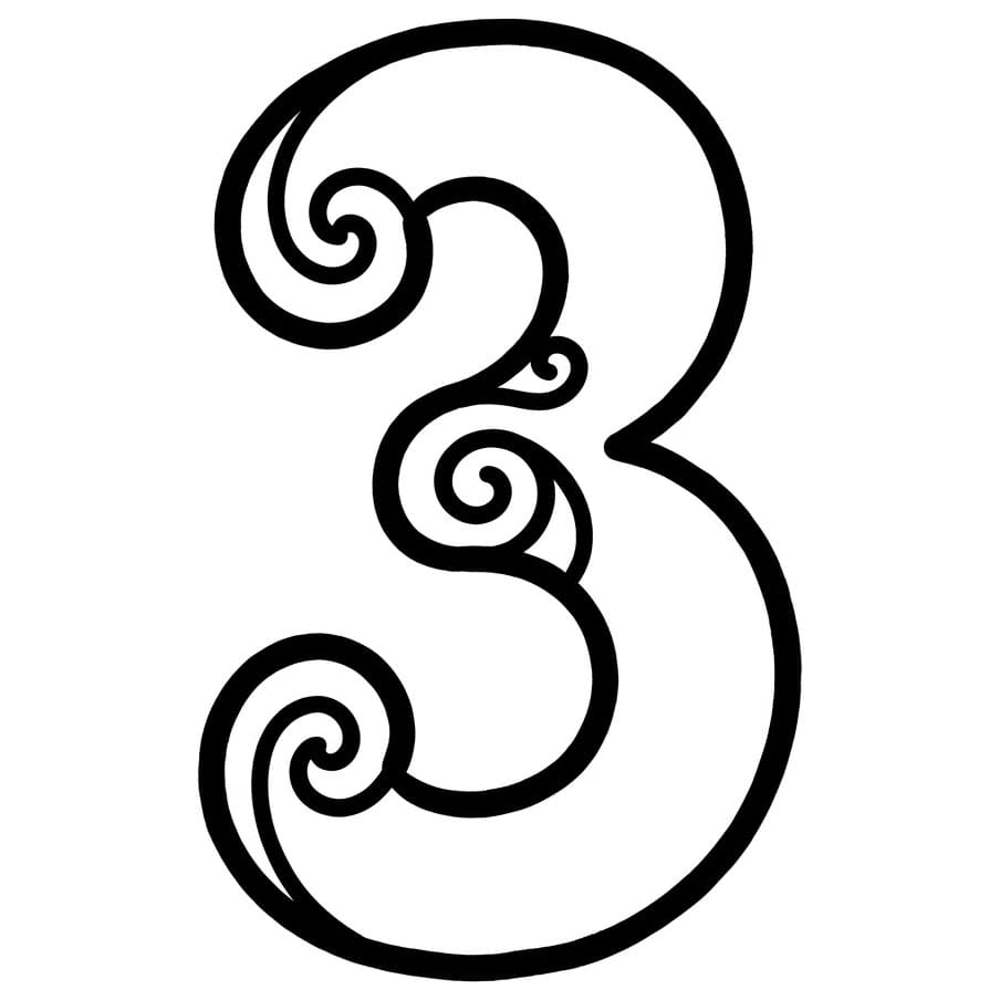 Angka 3 spiral