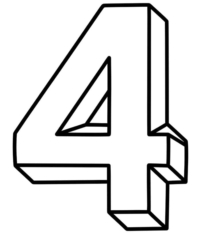 Angka 4 3D