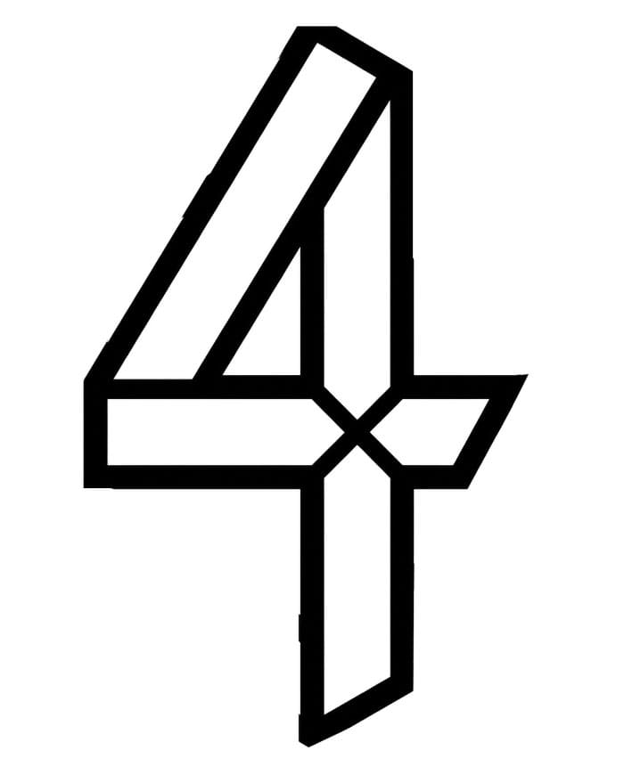 Angka 4 Gambar