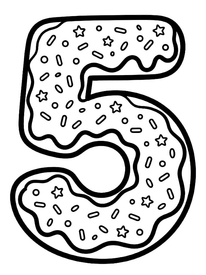 Angka 5 Donat
