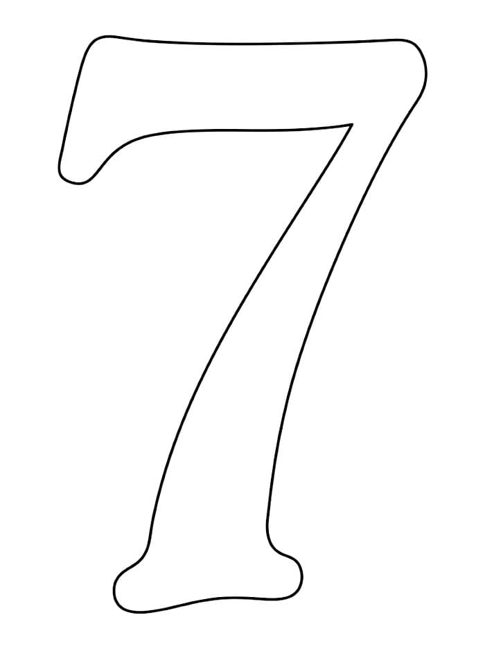 Angka 7 Asimetris Abstrak