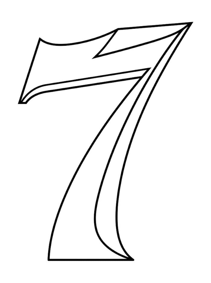 Angka 7 Asimetris Modern