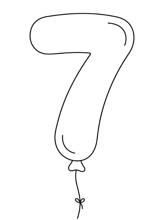 Angka 7 Balon Helium