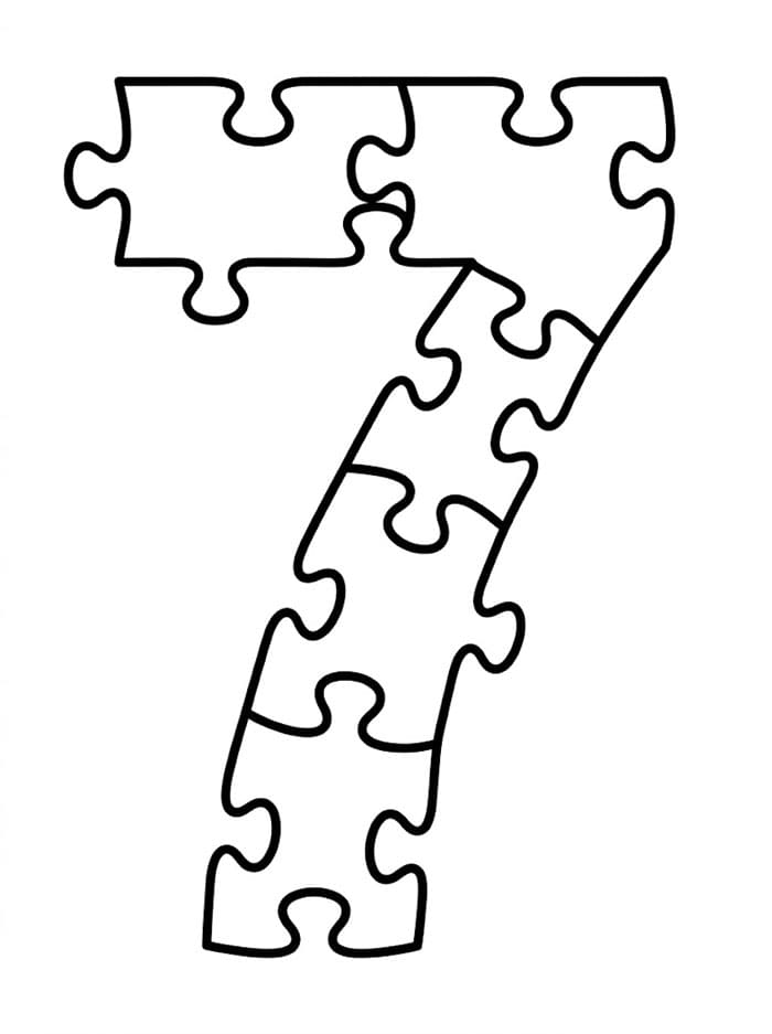 Angka 7 Bingkai Puzzle