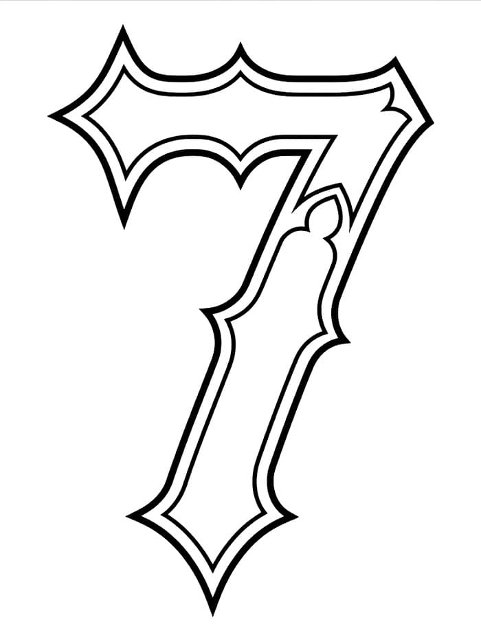 Angka 7 Gaya Katedral Gotik