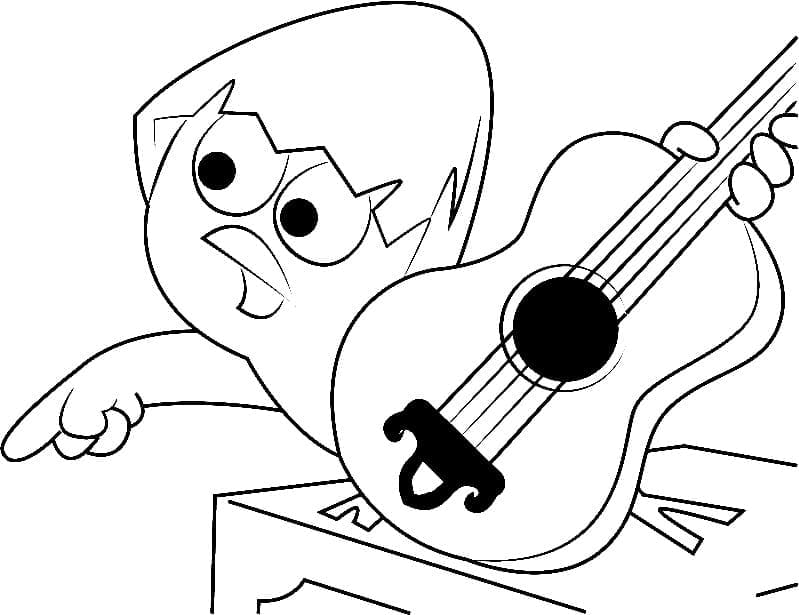 Calimero dengan gitar