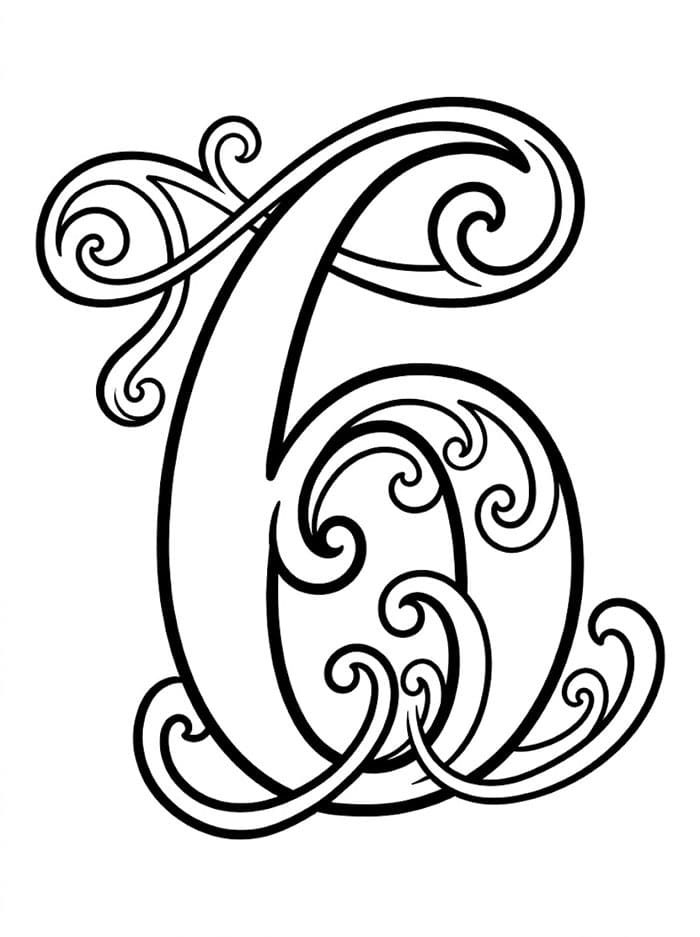 Fancy Angka 6
