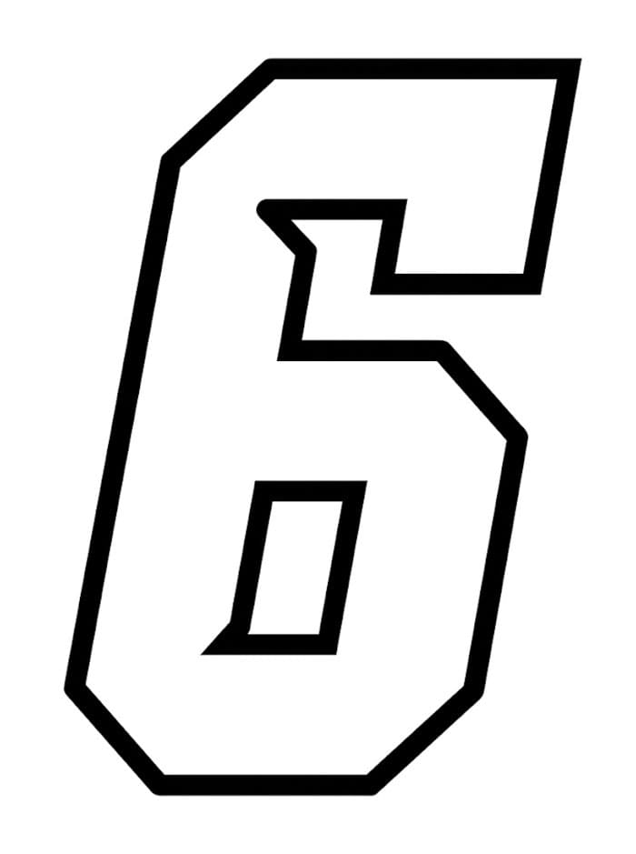 Font Olahraga Angka 6