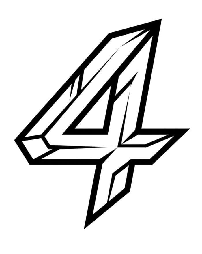 Futuristik Angka 4