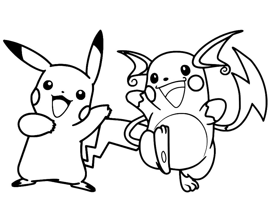 Gambar Raichu dapat dicetak