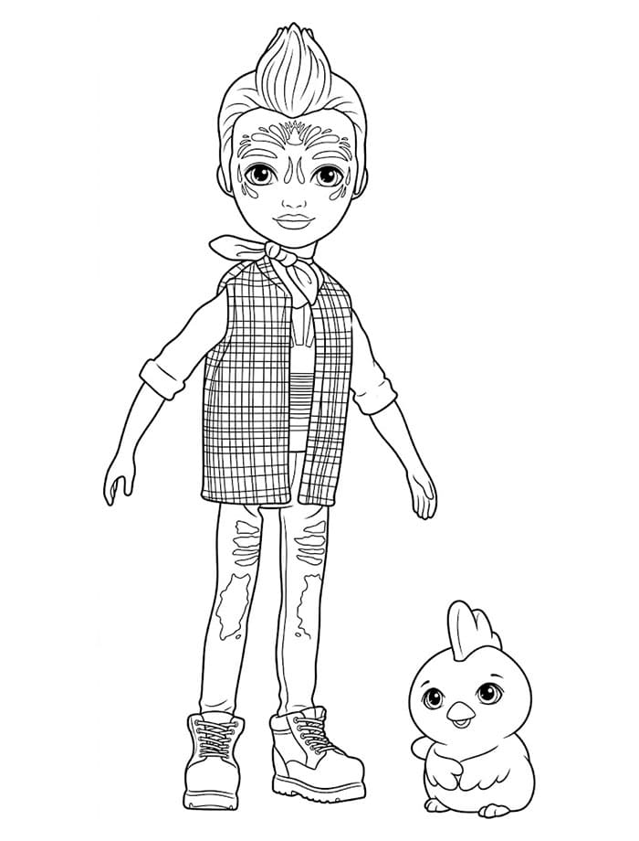 Gambar sketsa Enchantimals