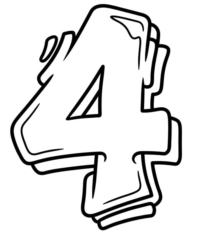 Grafiti Angka 4