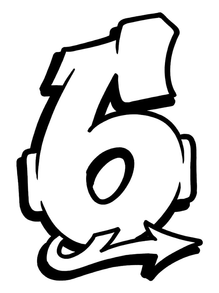 Grafiti Angka 6