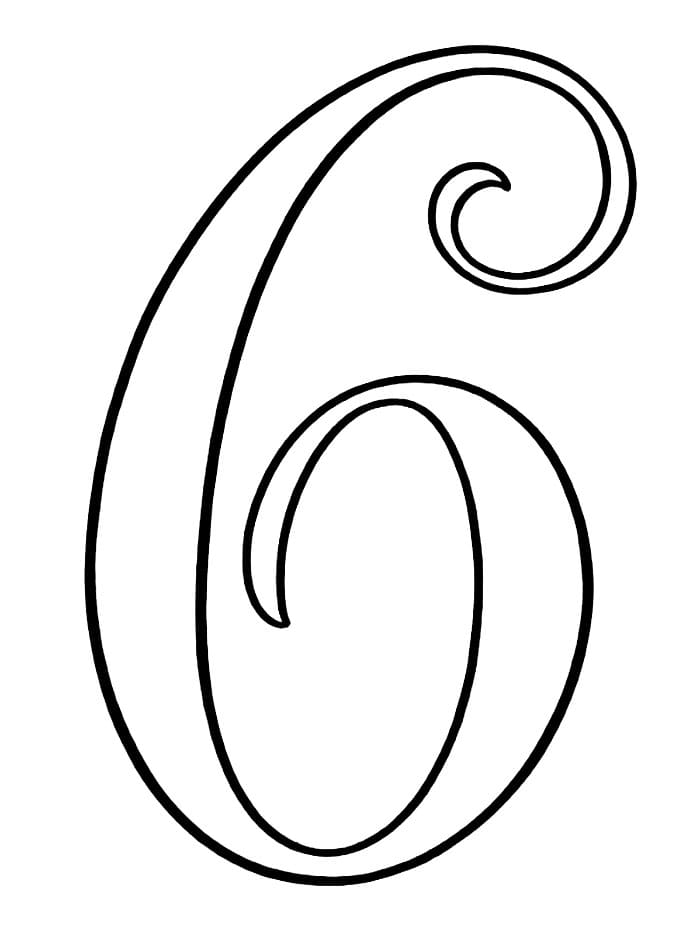 Kaligrafi Angka 6