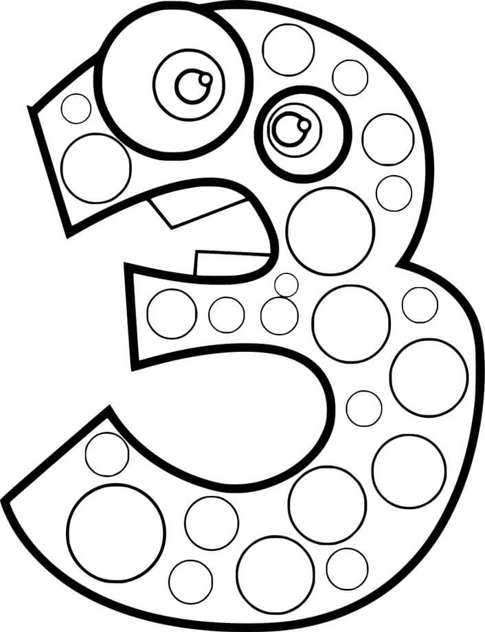 Kartun Angka 3