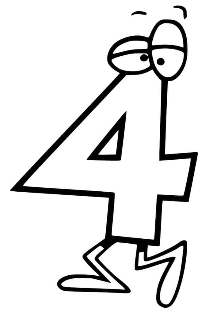 Kartun Angka 4