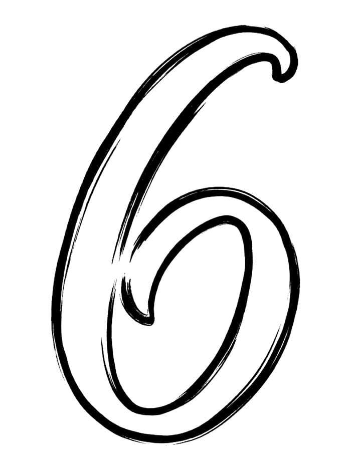 Kuas Angka 6