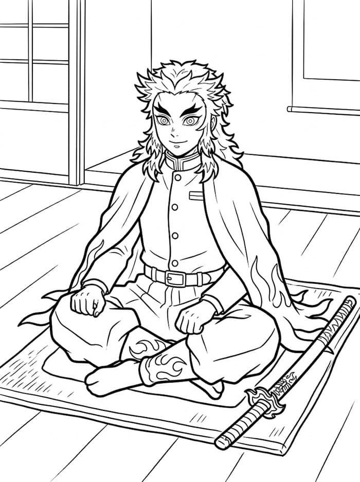 Kyojuro Rengoku Beristirahat