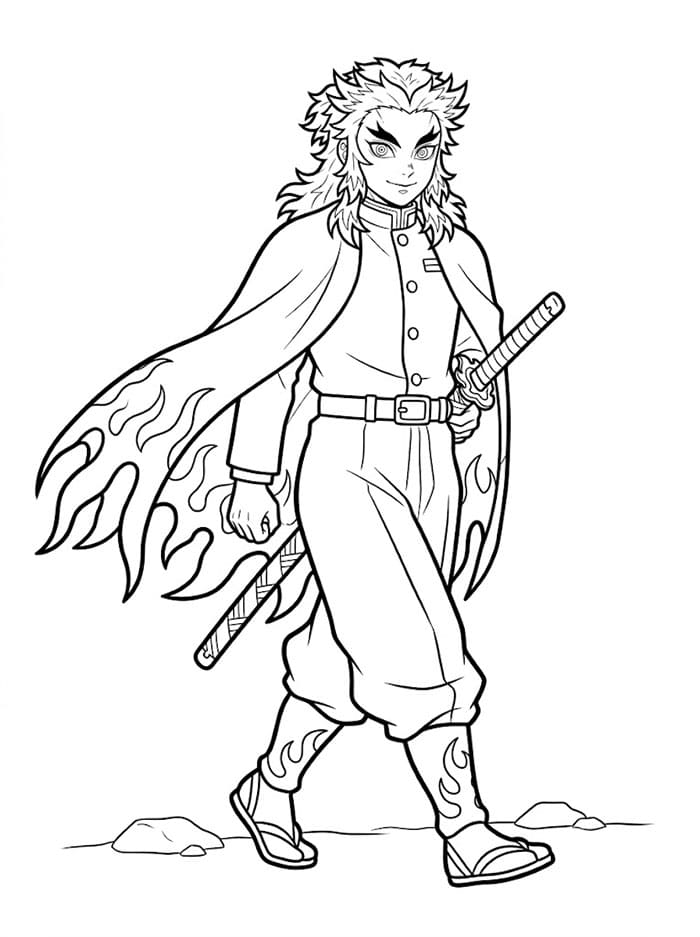 Kyojuro Rengoku Berjalan