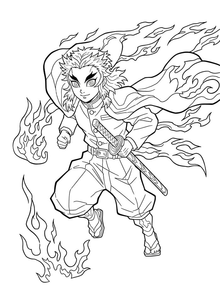 Kyojuro Rengoku dan api