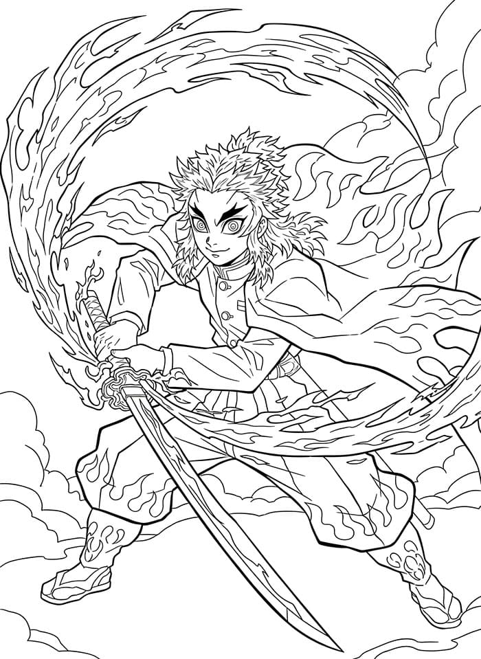Kyojuro Rengoku gambar cetak