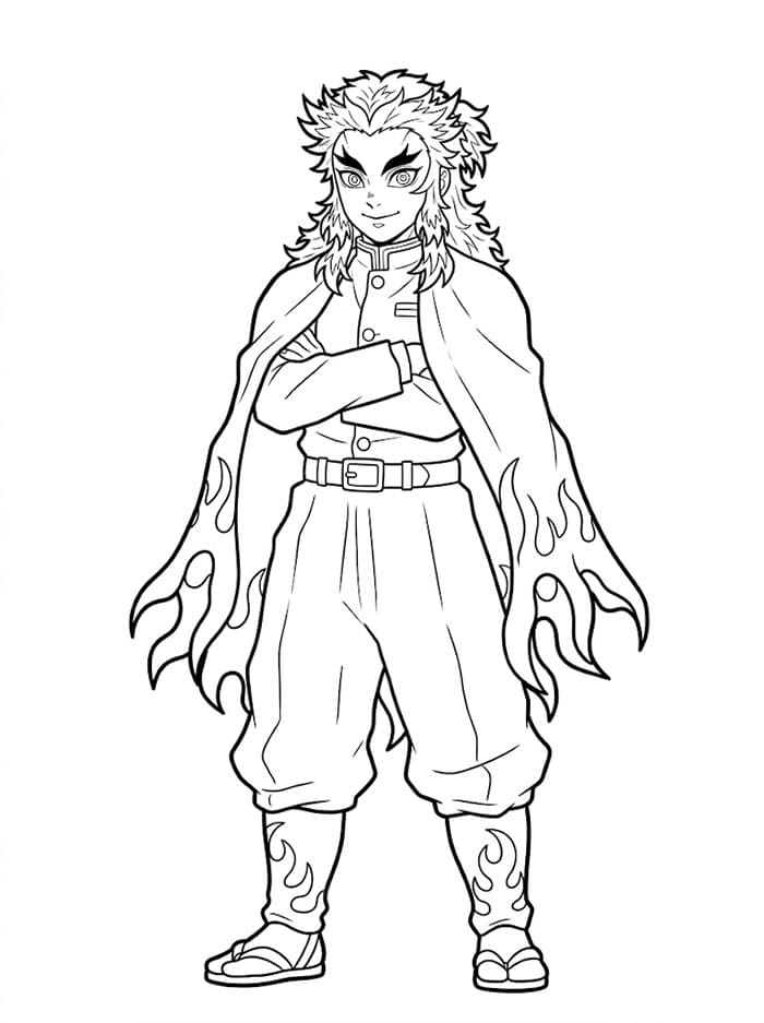 Kyojuro Rengoku Lengan Bersilang