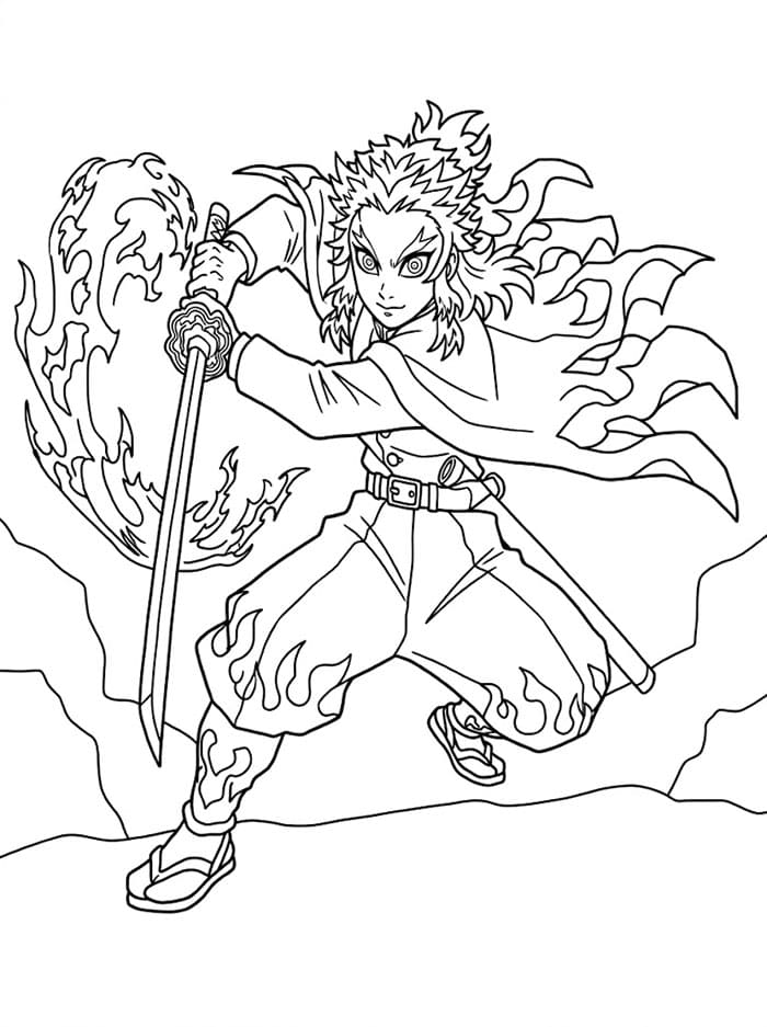 Kyojuro Rengoku menyerang