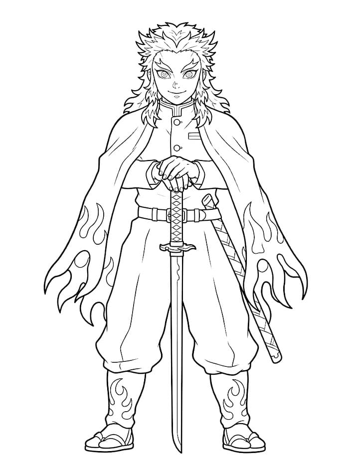 Kyojuro Rengoku Pose Pedang