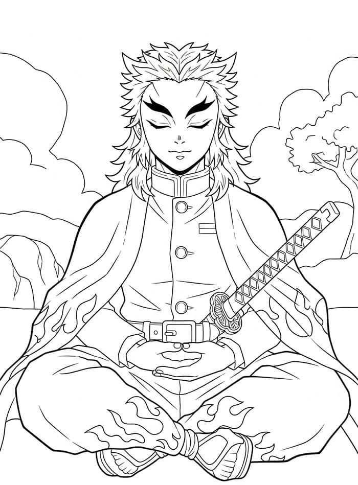 Kyojuro Rengoku santai