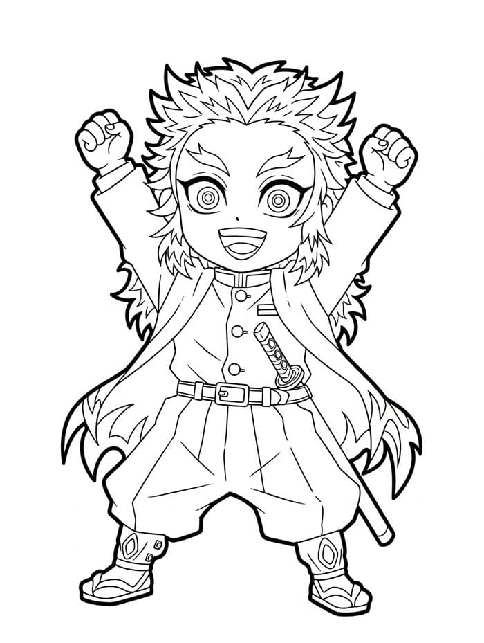 Kyojuro Rengoku senang
