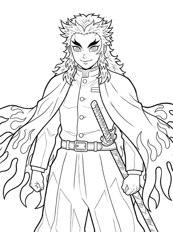 Kyojuro Rengoku Setengah Badan