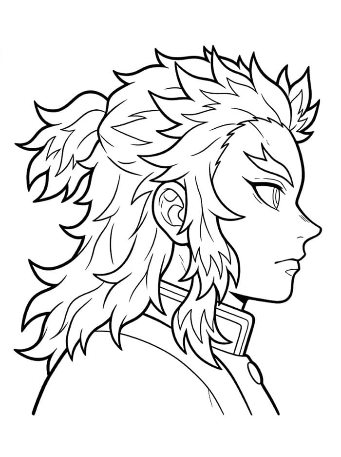 Kyojuro Rengoku Tampak Samping